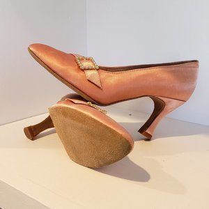 Satin & Leather Ballroom Dance Dancesport Shoes